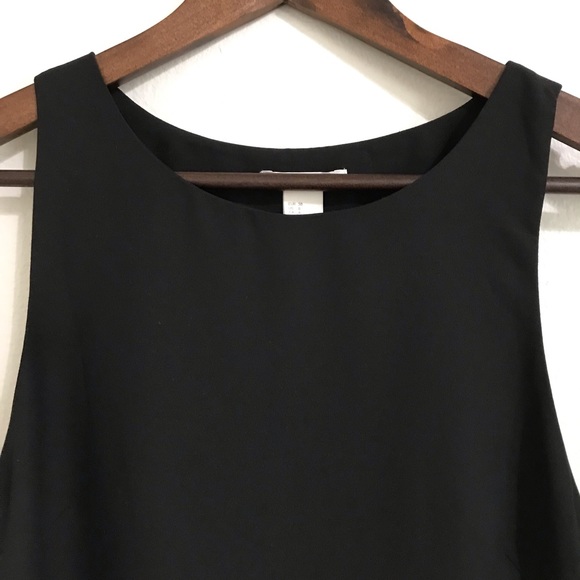 H&M Women’s 8 Black Semi-sheer Relaxed Fit Swing Sleeveless Pullover Tank Dress - Picture 3 of 12